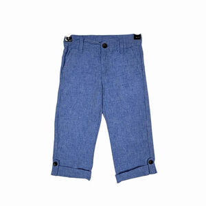 Boys Blue Dress Pants Janie and Jack Size 4 Linen / Cotton
